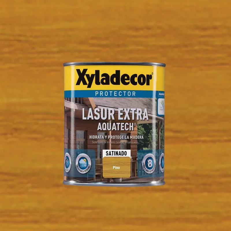 Protector madera exterior color pino para caseta de jardín, ventana, puerta, persiana, valla xyladecor satinado 2.5l base agua