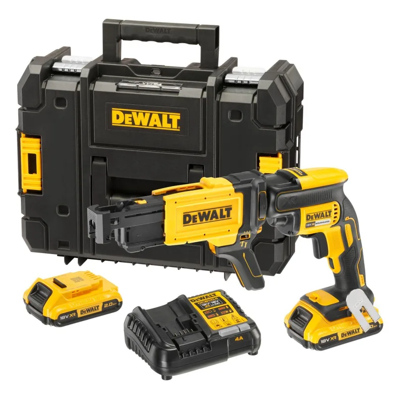 Atornillador a batería dewalt 18v brushless - 2 baterias - incluye 2 baterías li-ion 2,0ah, cargador rápido, maletín tstak y manual de instrucciones - dcf620d2k-qw