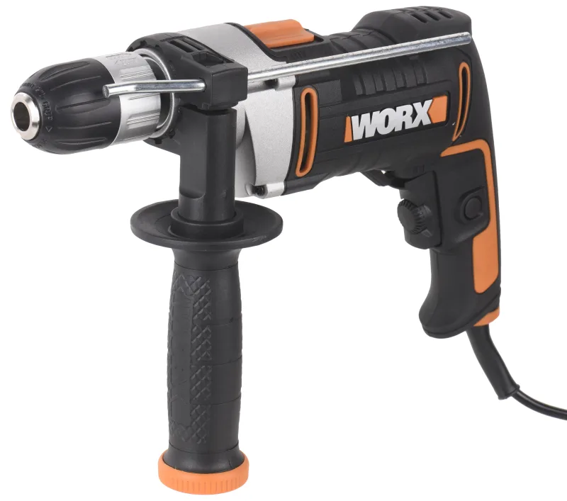 Taladro con cable worx 810w con 6 brocas (3xhss 3xhormigon) y maletín de transporte y tope de profundidad.