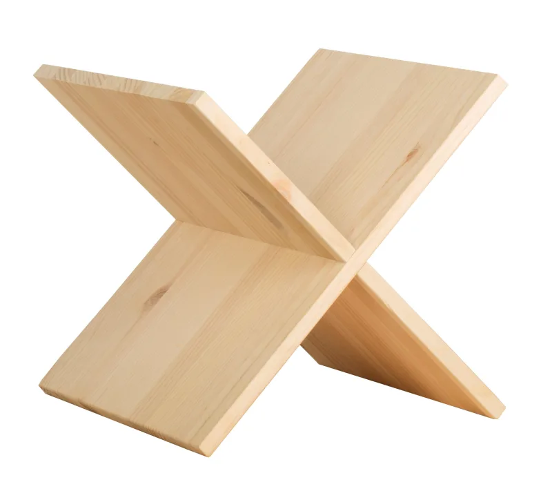 Botellero para estantería de madera de en bruto de 32 x 32 cm