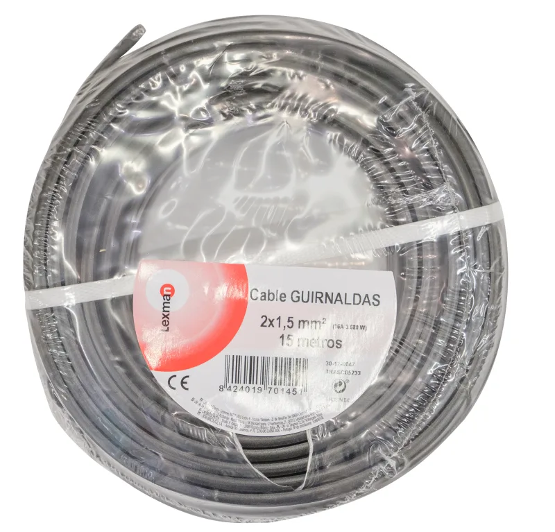 Manguera para guirnaldas lexman 15 m 2x1,5