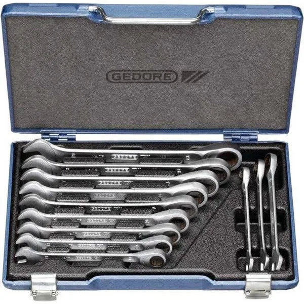 Gedore jeu de clés mixtes à cliquet 7 r-012 12 pcs. ouverture de clés