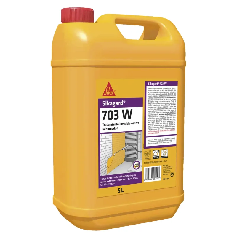 Pintura impermeabilizante fachadas sikagard 703w 5l