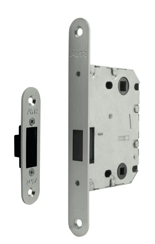 Picaporte magnético ovalado niquelado de 70 mm de entrada