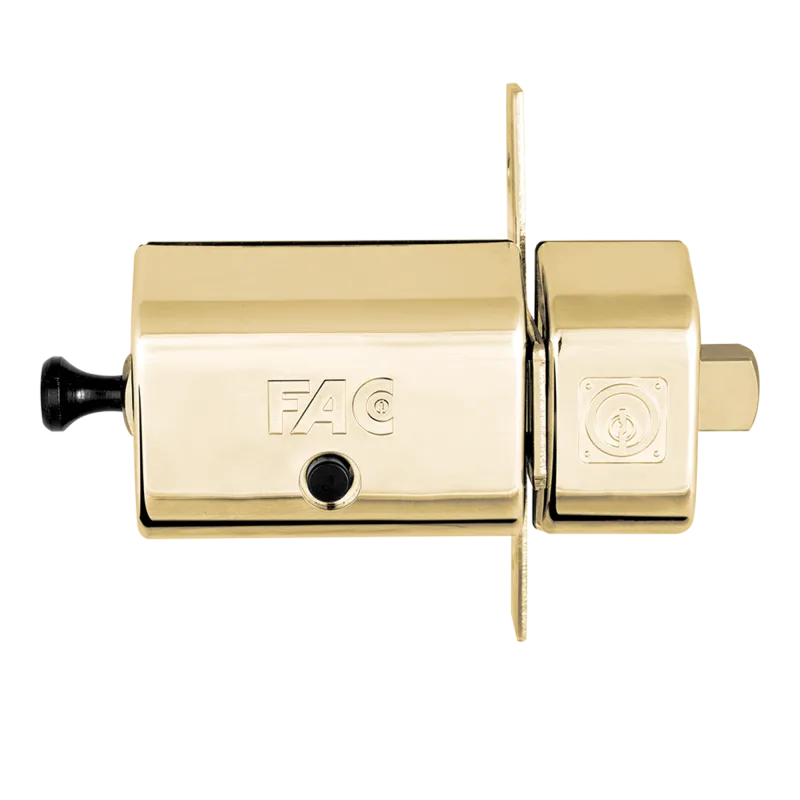 Cerrojo de seguridad fac 446-rp/80 magnet uve llave-botón de 80 mm ancho dorado
