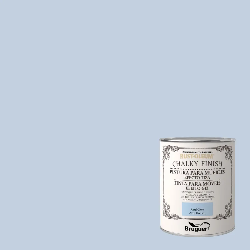 Pintura a la tiza chalky finish rust-oleum 750 ml azul cielo