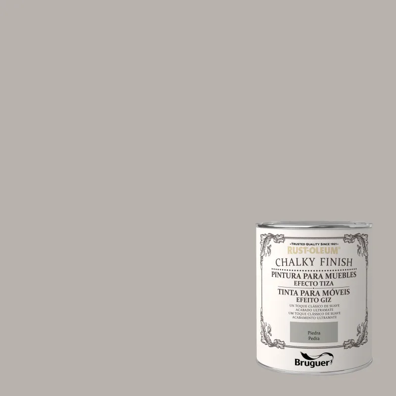 Pintura a la tiza chalky finish rust-oleum 750 ml piedra