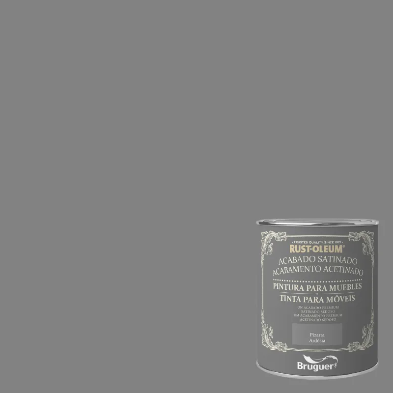 Pintura para muebles efecto satinado rust-oleum 750 ml pizarra