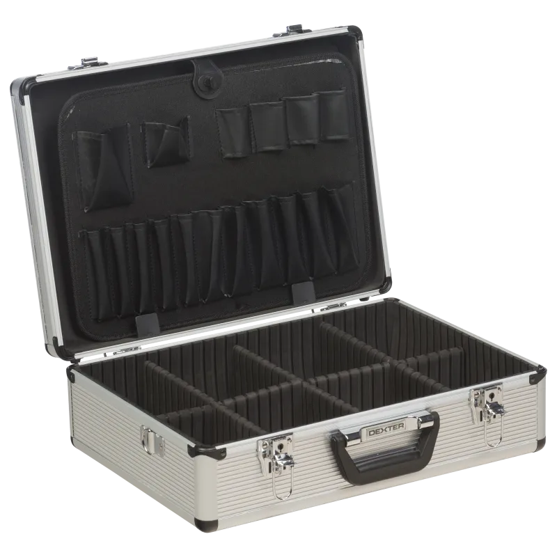 Maletín de herramientas dexter aluminio con capacidad de 13.49 litros
