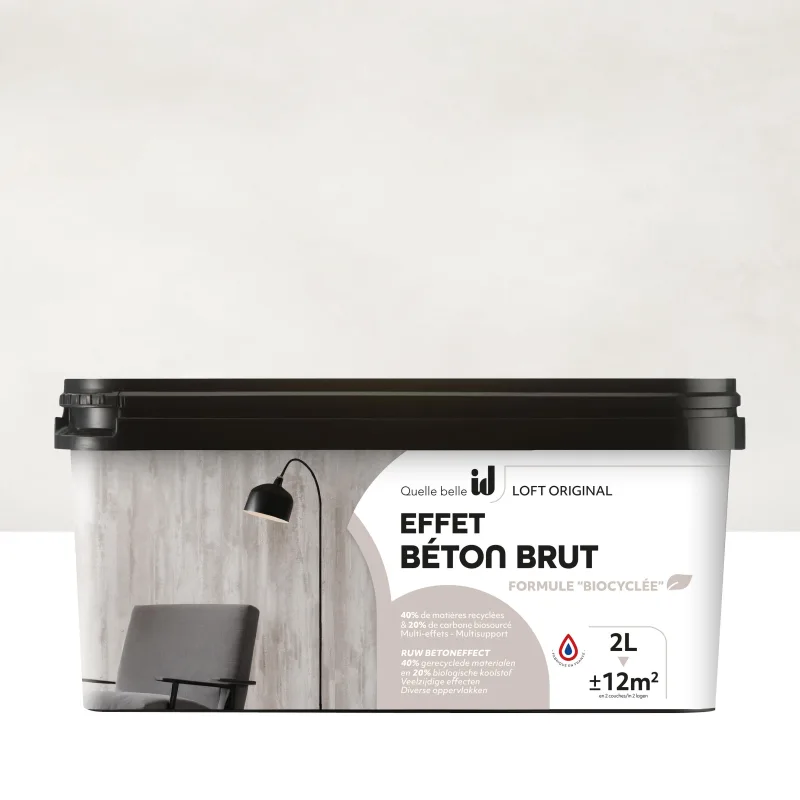 Pintura decorativa efecto hormigón loft betón id color hormigón gráfico gris claro 2 litros