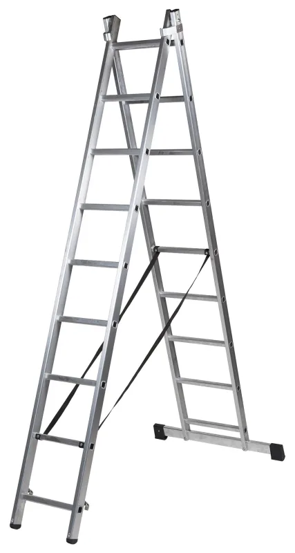 Escalera transformable aluminio 9 peldaños altipesa altura máxima de trabajo 5,4 m