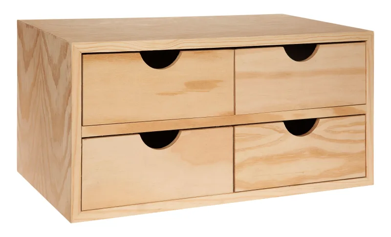 Cajonera de madera de 18.5x40x20cm y capacidad l