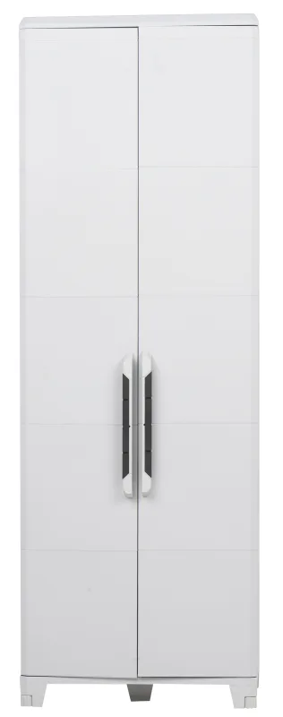 Armario alto baldas de resina xl transforming 78x226x44 cm color gris 2 puertas