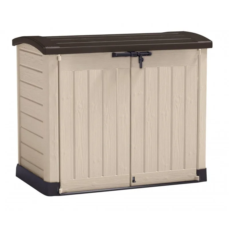 Caja de herramientas keter store-it-out arc para exteriores, beige, 1200 l, con pistones automáticos, 146 x 82 x 120 cm