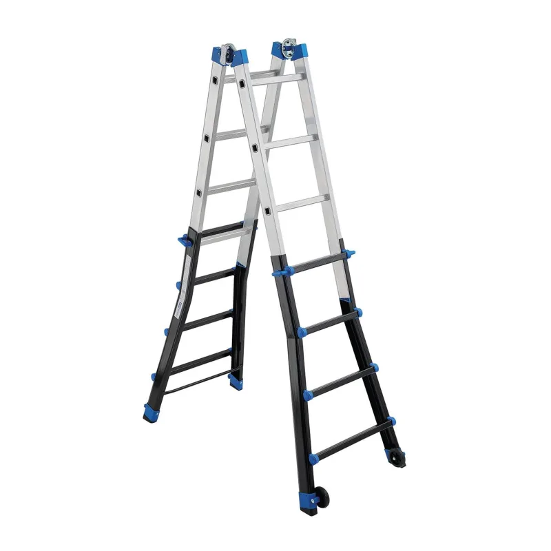 Escalera multiposición aluminio 16 peldaños gierre altura máxima de trabajo 4,96 m