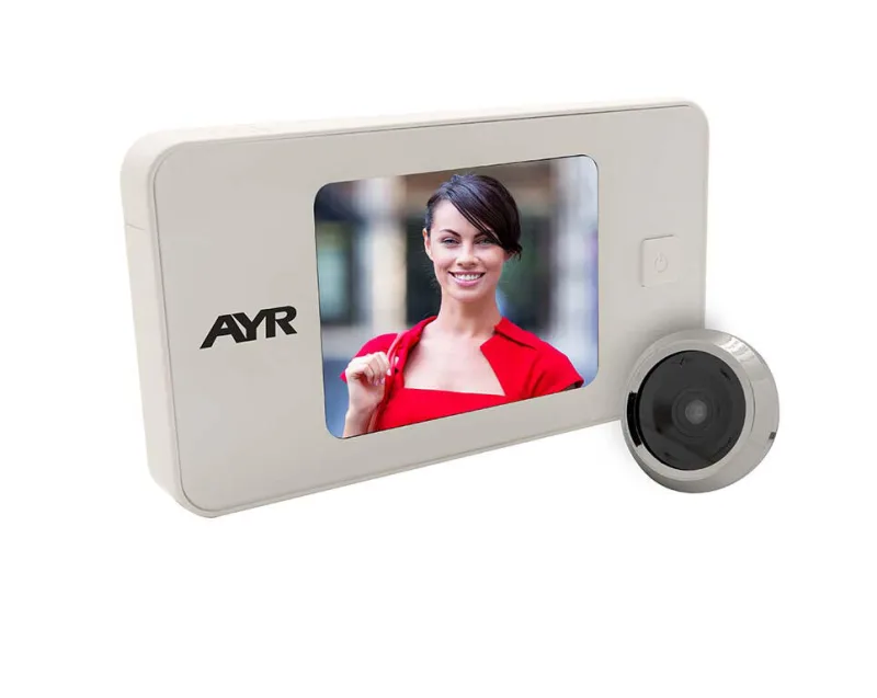 Mirilla digital ayr mod 752 con pantalla 3.2 blanco cromada