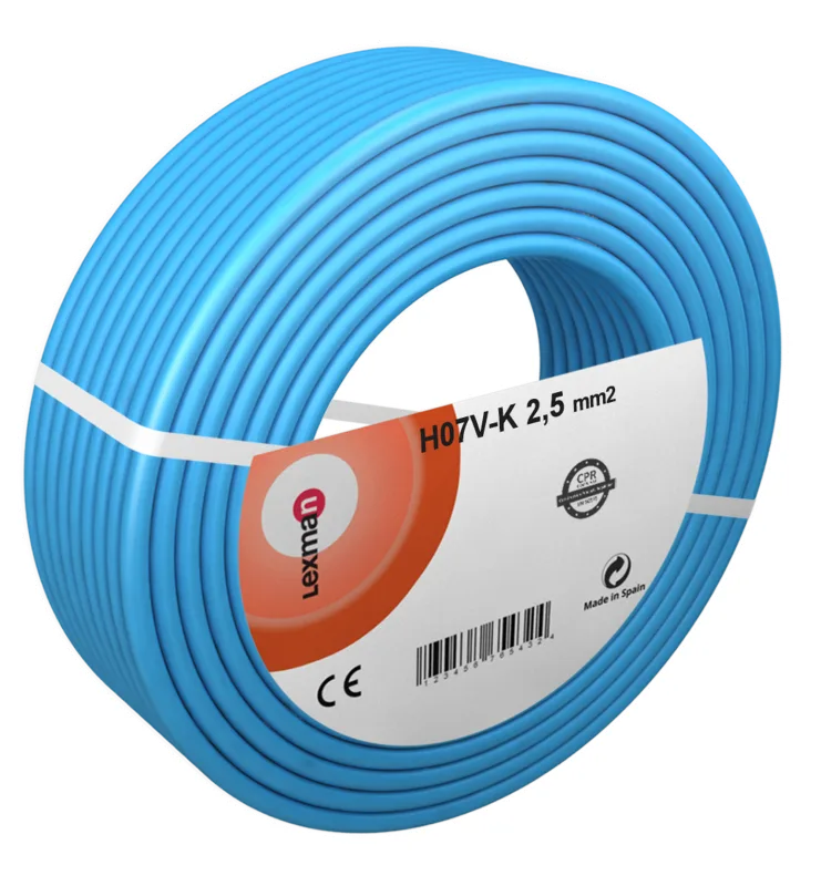 Cable eléctrico top cable h07v-k azul 2,5 mm² 200 m