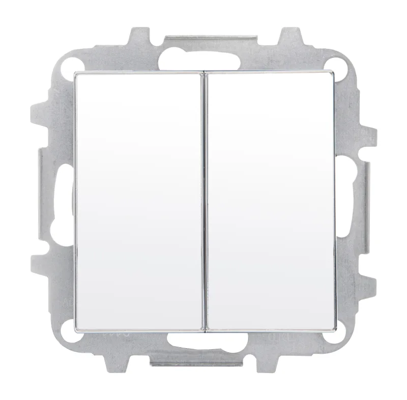 Interruptor doble niessen sky cristal blanco