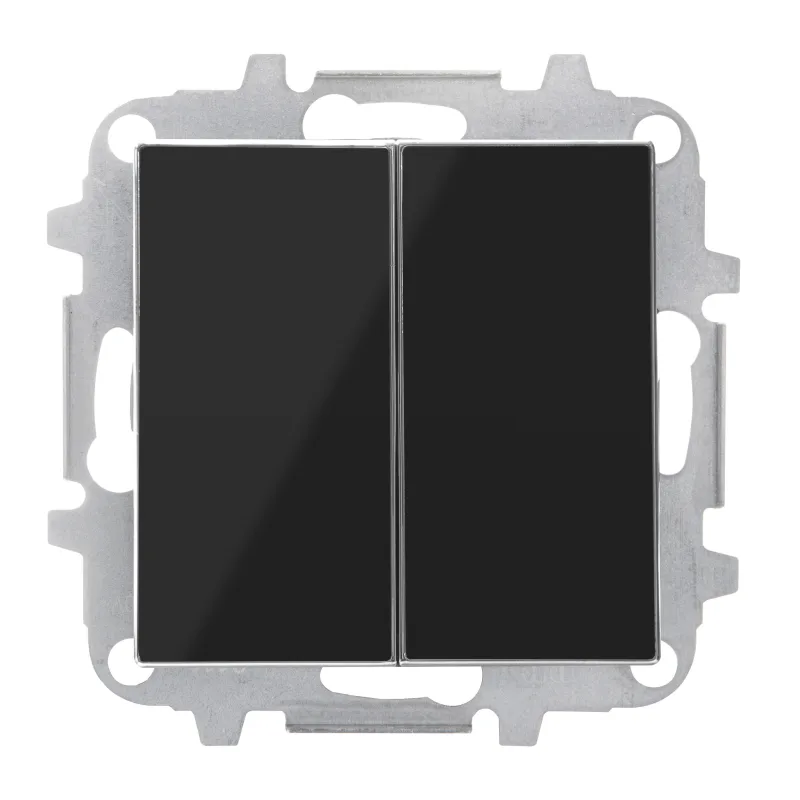 Interruptor doble niessen sky cristal negro