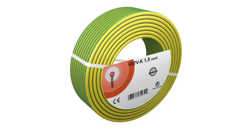 Cable eléctrico top cable h07v-k vd/amarillo 1,5 mm² 200 m