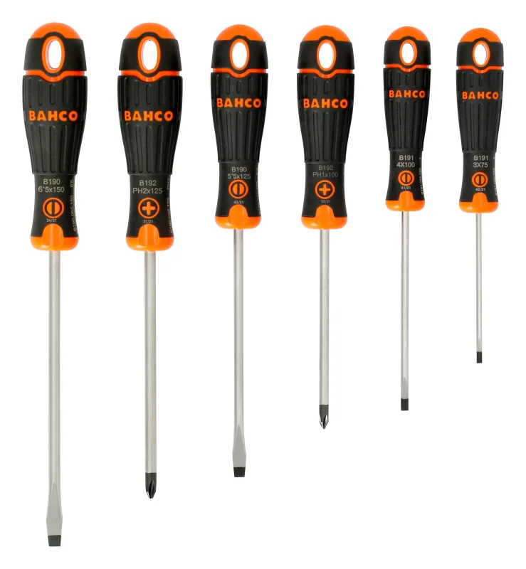 Juego de 6 destornilladores pl/pz/ph bahco
