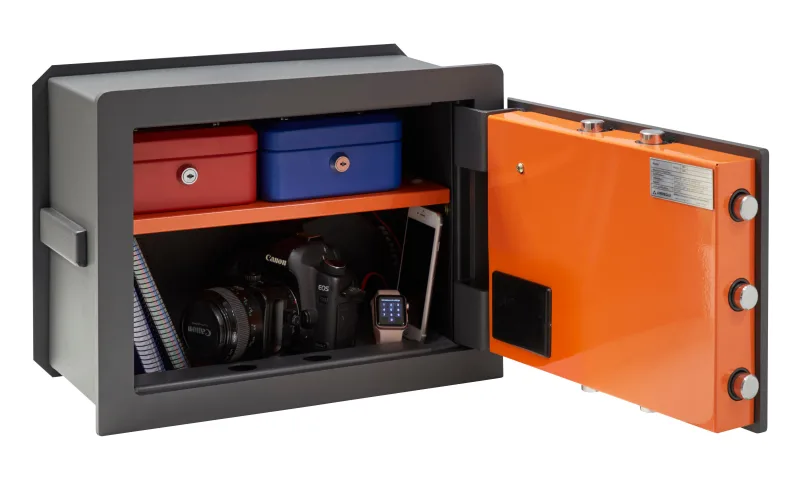 Caja fuerte para empotrar arregui 181050 con código y con llave 32x42x20/30 cm