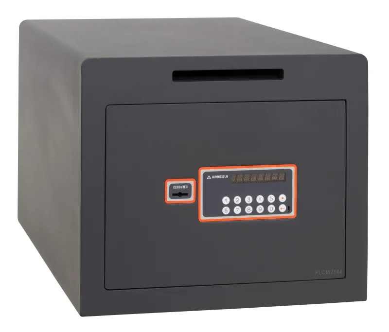 Caja fuerte arregui 180050-sl con código y con llave, con ranura 42x35x36 cm