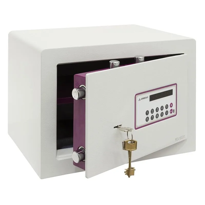 Caja fuerte arregui 150040 doble seguridad con código y llave, 24l, 27x38,5x30 cm