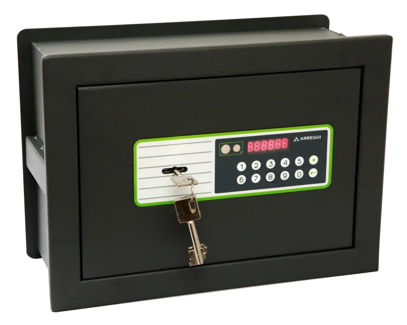 Caja fuerte para empotrar arregui 241020 con código y con llave 26x36x15/25 cm