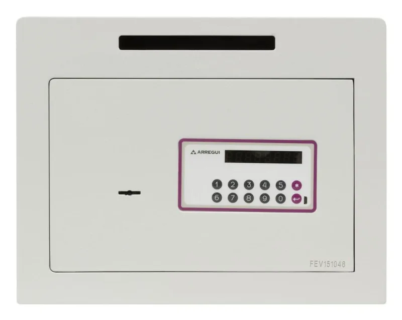 Caja fuerte arregui 150040-sl con código y con llave, con ranura 30x38,5x30 cm