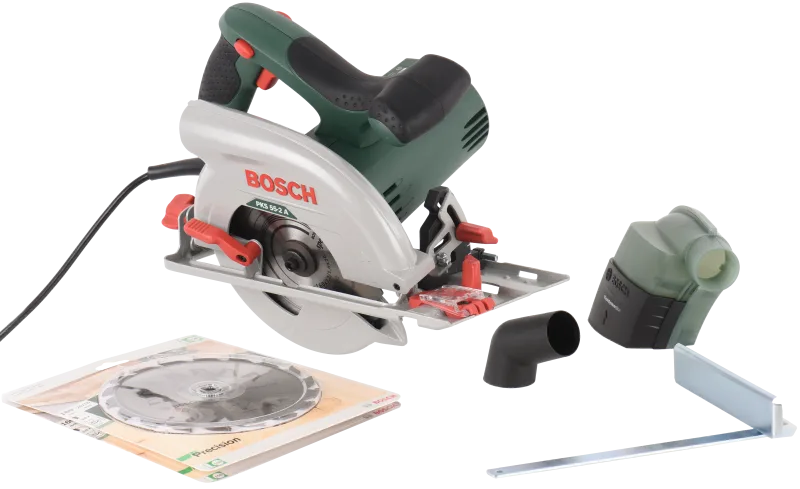 Sierra circular bosch pks55, 1200 w potencia ø 160mm + disco