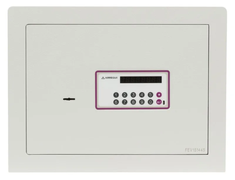 Caja fuerte para empotrar arregui 151050 con código y con llave 32x42x20/30 cm