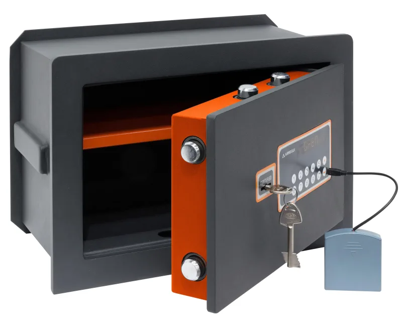 Caja fuerte para empotrar arregui 181040 con código y con llave 27x38,5x20/30 cm