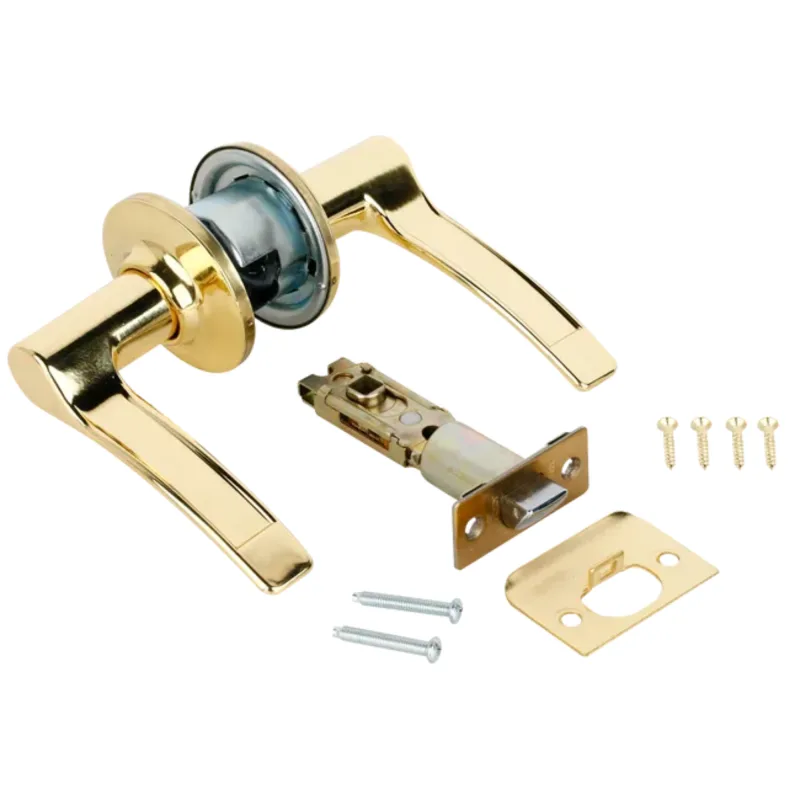 Juego de manilla barcelona de paso en acabado latón pulido