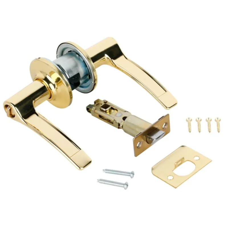 Juego de manilla barcelona de baño en acabado latón pulido