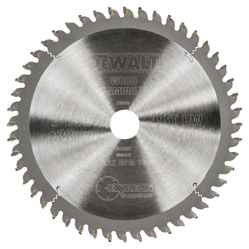 Dewalt dt4087 hoja sierra portati 165x20mm 48d tcg -5º