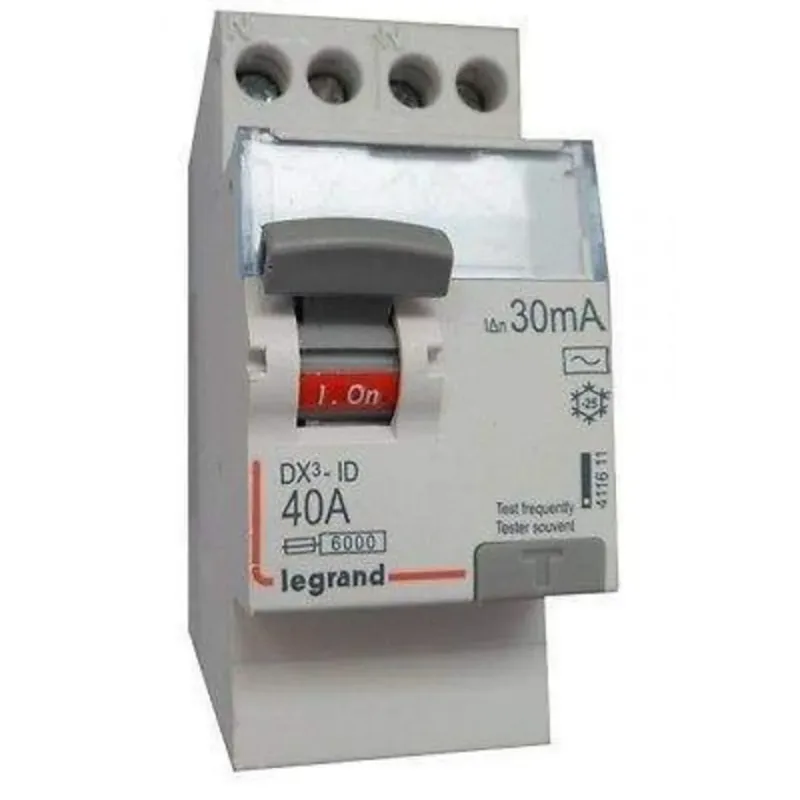 Legrand 411505 interruptor diferencial 2p 40a 30ma tipo ac - tornillo/tornillo