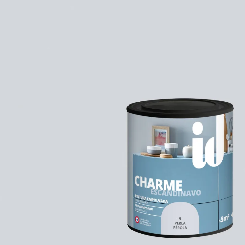 Pintura mueble y objeto id 0.5 l gris / plata multisoporte