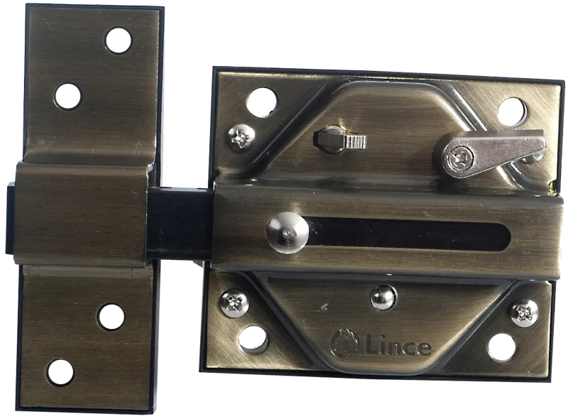 Cerrojo de seguridad lince 7930rbi botón-llave bronce 50 mm