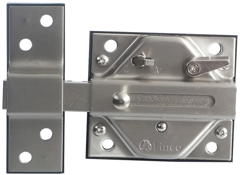 Cerrojo de seguridad lince 7930 botón-llave de 85 mm ancho cromo mate