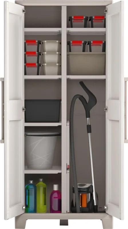 Armario escobero gulliver de 80x182x44 cm para uso interior/exterior