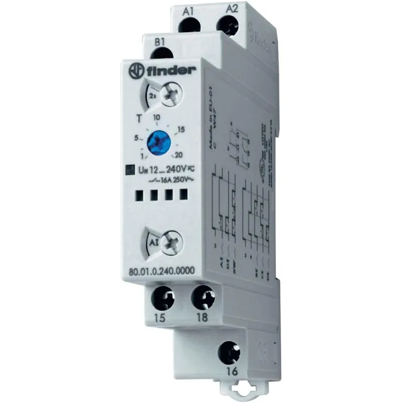 Temporizador multitensión multifunción 240vac/ corriente continua - finder
