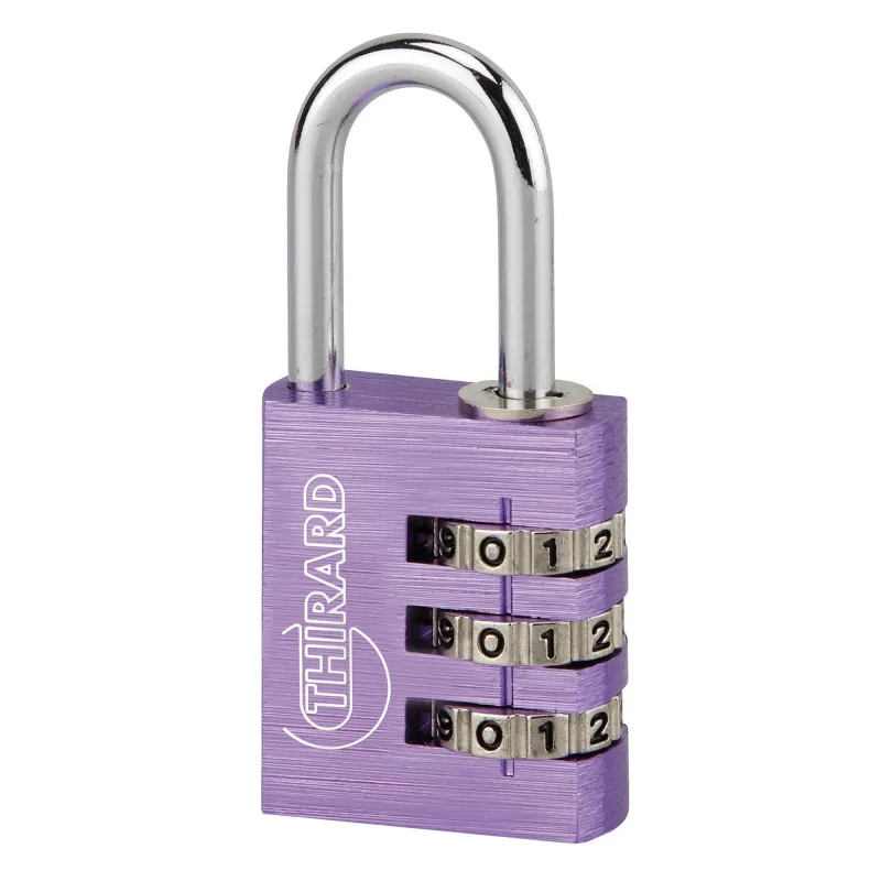 Candado 3 combi 30mm maxi purpura