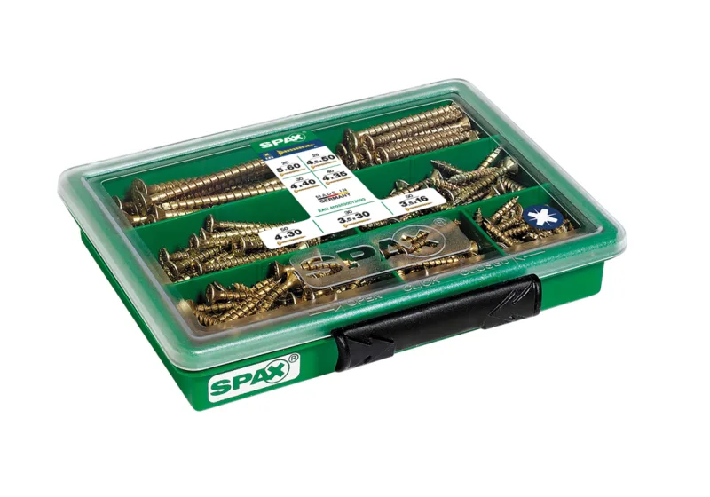 Maletín con 245 tornillos cabeza plana yellox