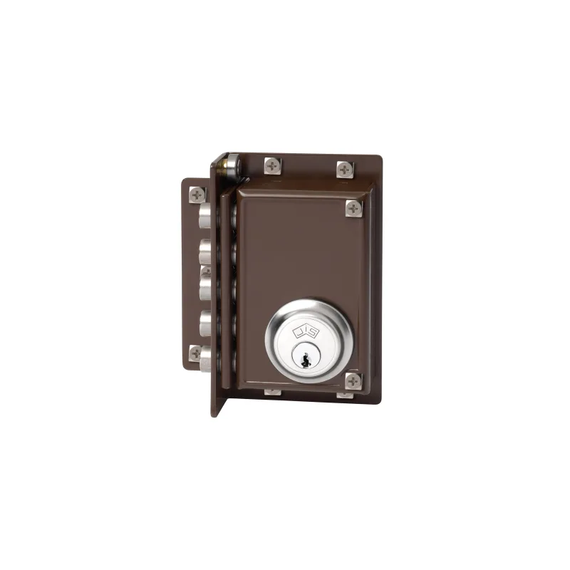 Cerradura de sobreponer de 88 mm de caja y mm de entrada marrón