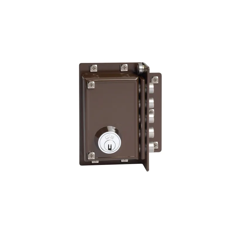 Cerradura de sobreponer de 88 mm de caja y mm de entrada marrón