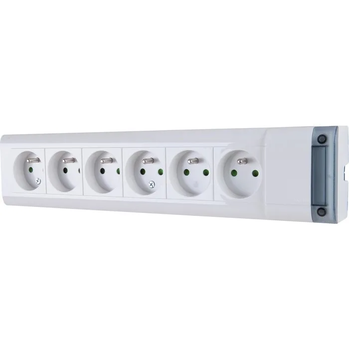 Bloc multiprise fixable 6x2p+t l