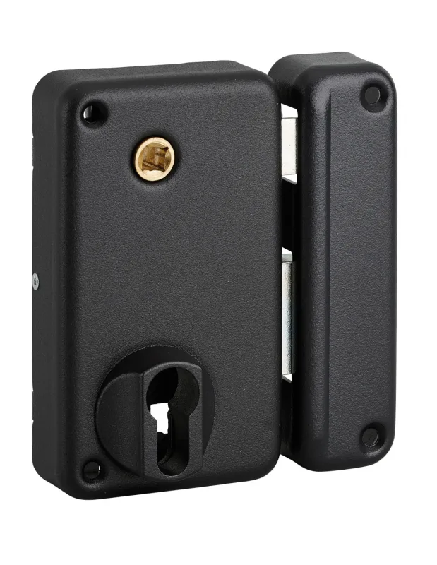 Cerradura de rejilla vertical thirard - perno - cilindro de perfil europeo - derecho - 140x88 - 009819