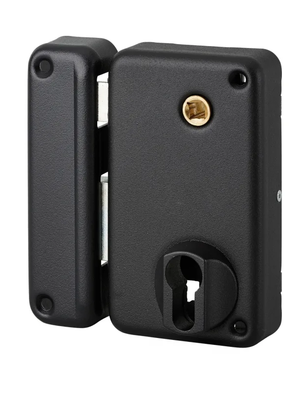 Cerradura de rejilla vertical thirard - perno - cilindro de perfil europeo - izquierda - 140x88 -009829