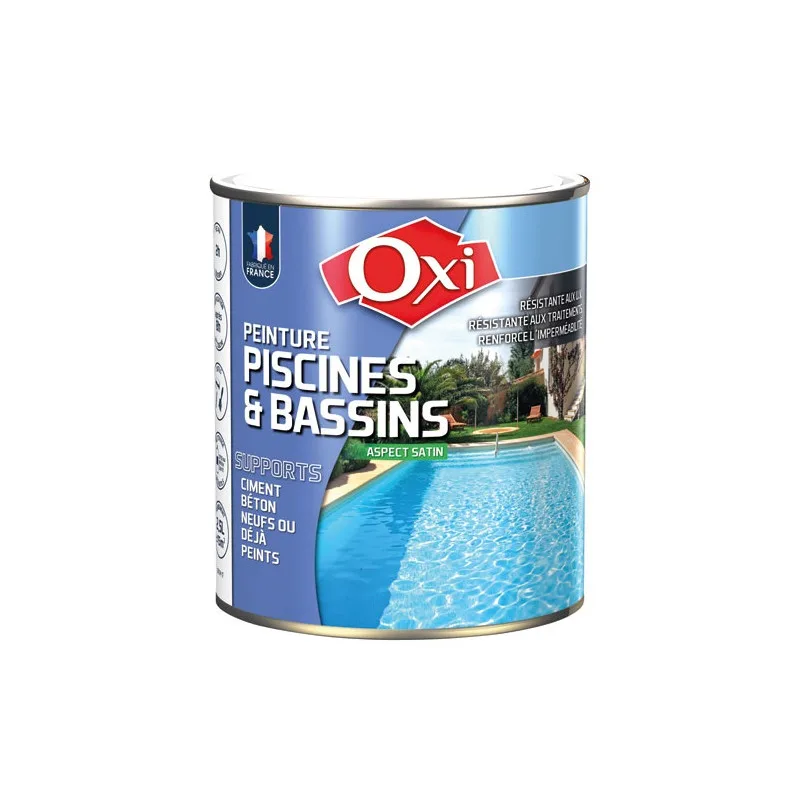 Pintura para piscinas y estanques exteriores oxytol, blanco, 2,5 l